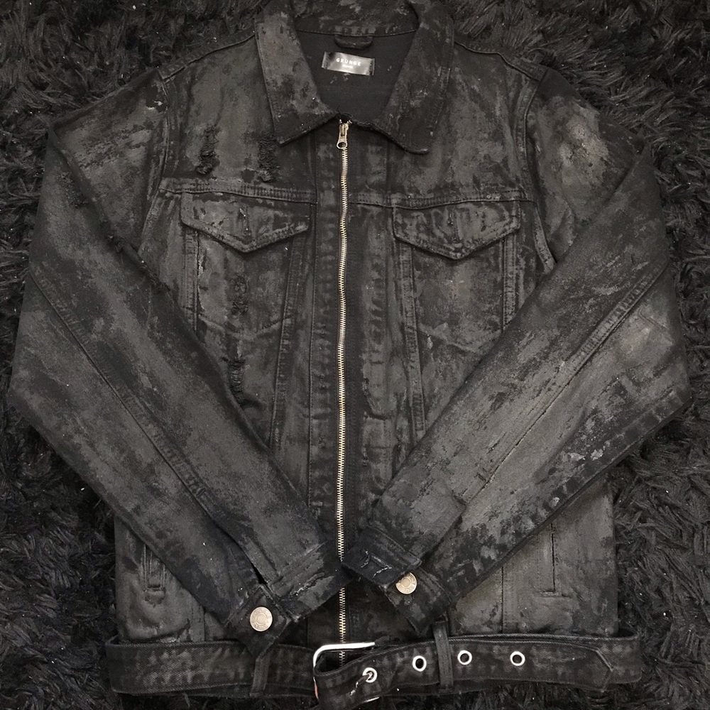 Biker Denim Jacket x Japanese brand x Streetwear